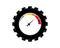 car tires with speedometer inside vector