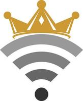 Network symbol with crown on it vector