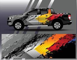 Car wrap design vector. Graphic  abstract stripe racing background kit designs for wrap vehicle  race car  rally  adventure and livery vector