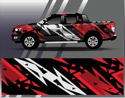 Car wrap design vector. Graphic  abstract stripe racing background kit designs for wrap vehicle  race car  rally  adventure and livery vector