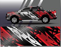 Car wrap design vector. Graphic  abstract stripe racing background kit designs for wrap vehicle  race car  rally  adventure and livery vector