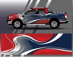 Car wrap design vector. Graphic  abstract stripe racing background kit designs for wrap vehicle  race car  rally  adventure and livery vector