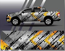 Car wrap design vector. Graphic  abstract stripe racing background kit designs for wrap vehicle  race car  rally  adventure and livery vector