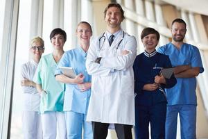 group of medical staff at hospital photo