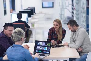 startup business team on meeting at modern office photo