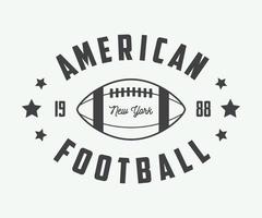 Vintage rugby and american football labels, emblems and logo. Vector illustration