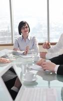 group of business people at meeting photo