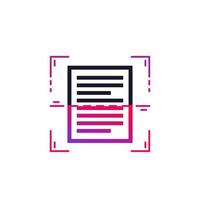 document scan icon on white vector