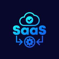 Saas icon, Software as a service vector design