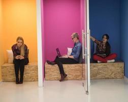 group of business people in creative working  space photo