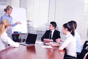 business people in a meeting at office photo