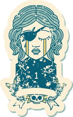 crying human rogue with natural one roll illustration