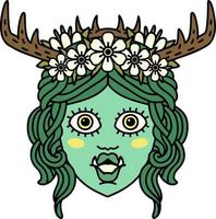 orc druid character face illustration vector