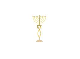 Menorah for Hanukkah, Vector illustration. Religion icon. Silhouette Flat style