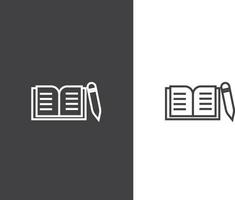 Education vector icons set for internet and online education, e-learning resources, distant online courses, colleges, academies universities and schools. Line art minimalist style. Black color.