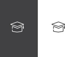 Education vector icons set for internet and online education, e-learning resources, distant online courses, colleges, academies universities and schools. Line art minimalist style. Black color.