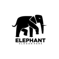 logotipo de elefante. icono de elefante. vector de ilustración de silueta de elefante