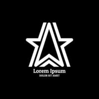 logotipo de estrella. logotipo lujoso y elegante. diseño de logo en estilo moderno y minimalista vector