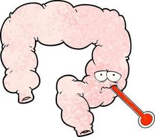 cartoon unhealthy colon vector