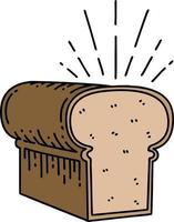 traditional tattoo style loaf of bread vector