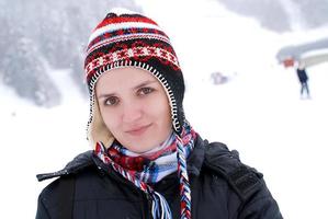 snow girl view photo