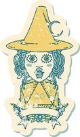 human witch with natural twenty dice roll illustration vector