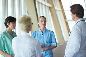 group of medical staff at hospital photo