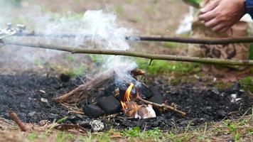 Lighting up Fire for a barbecue video