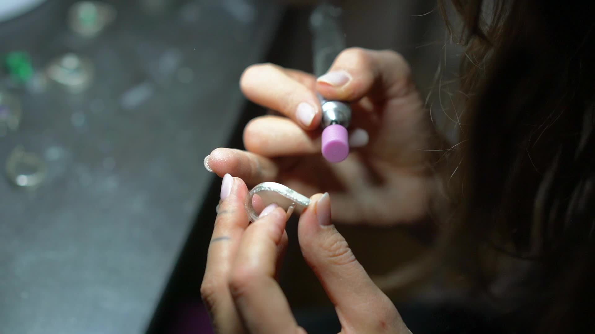 Girls braiding hair with a white strand of hair 12127312 Stock Video at