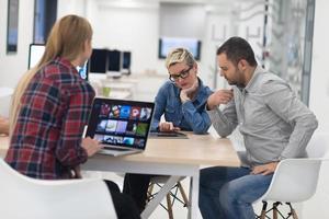 startup business team on meeting at modern office photo