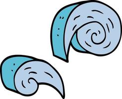 cartoon doodle decorative spiral element vector