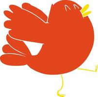 flat color style cartoon Bird vector