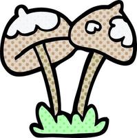 cartoon doodle mushroom vector