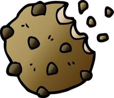 cartoon doodle chocolate biscuit vector