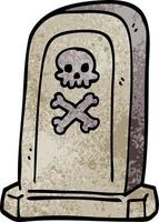 cartoon doodle spooky victorian grave vector