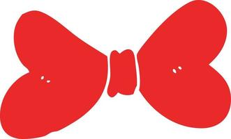 flat color style cartoon bow tie vector