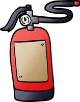 cartoon doodle fire extinguisher vector