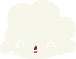 flat color style cartoon cloud vector