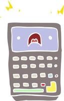 flat color style cartoon calculator vector