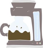 ilustración de color plano de la máquina de filtro de café vector
