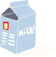 flat color style cartoon milk carton vector