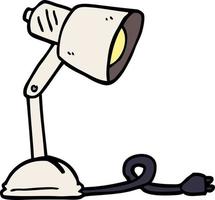 cartoon doodle desk lamp vector