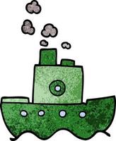 cartoon doodle ship vector