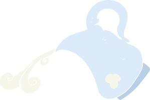 flat color illustration of milk jug pouring milk vector