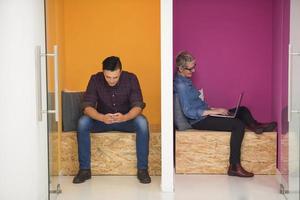 group of business people in creative working  space photo