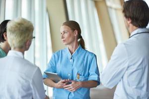 group of medical staff at hospital photo