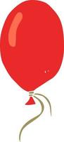 flat color illustration of balloon vector