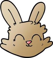 cartoon doodle happy rabbit vector