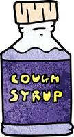 cartoon doodle cough syrup vector