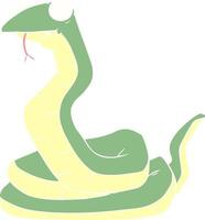 flat color style cartoon snake vector